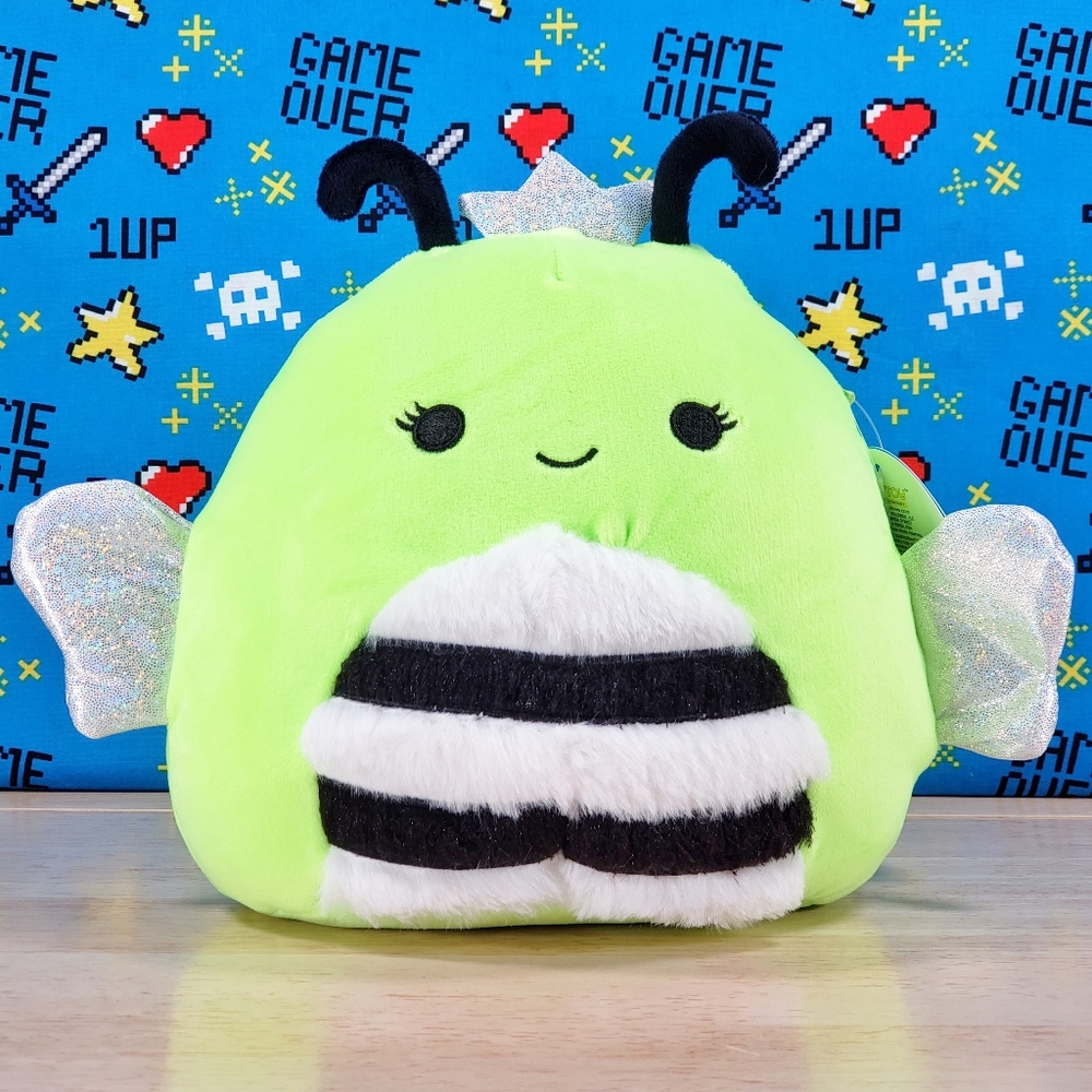 Squishmallow Sunny the Green Bee 8" Blacklight GITD Stuffed Plush NWT